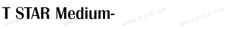 T STAR Medium字体转换